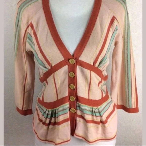 Anthropologie Sweaters - Guinevere Anthropologie 3/4 Sleeve Peplum Cardigan Anthropologie Sweaters - Guinevere Anthropologie 3/4 Sleeve Peplum Cardigan